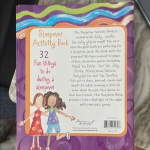 Creative Sleepover Activity Book for Kids - Purple and Orange